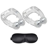 Anti Snore Nose Clip 2PCS +3D Sleep Mask | Stop Snoring Devices That Work | Anti Snoring Nose Clip | Snoring Aids | Snore Silencer | Micro Anti Snoring Device | Silicone Magnetic Nose Clip For Snoring