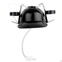 Tpingfe New Exotic Beer & Soda Guzzler Helmet & Drinking Hat Novelty Gift Toys (Black)