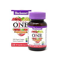 Bluebonnet Nutrition Ladies One Vegetable Capsule, Whole Food Multiple, K2, Organic Vegetable, Energy, Vitality, Non-GMO, Gluten Free, Soy Free, Milk Free, Kosher, 30 Vegetable Capsule, 1 Month Supply