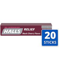 Halls Sugarfree Stick, Black Cherry, 20-Count, 9-Piece Stick