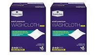 Members Mark Adult zRxmH Washcloth Disposable Moist Wipes 12" x 8", 240 Count (2 Pack)