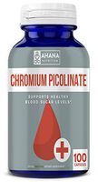 Ahana Nutrition Chromium Picolinate Supplement - Maintains Blood Sugar Levels & Aids Healthy Weight Loss (100 Capsules)