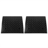 2 Pcs Rubber Threshold Ramps, Heavy Duty Rubber Curb Ramps for Car Bike Motorcycle Wheelchair Loading Dock, 19.17x16.73x4.17 Inch