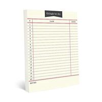 Graphique Library Card Large Notepad, "Things to Do" Notepad with 150 Tear-Off Sheets, Perfect for Notes, Homework, Recipes, Lists, and More, 6" x 8"