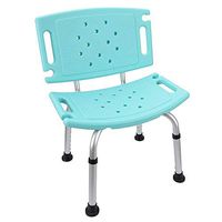XUROM Shower Stool Bathroom Chair with Backrest Shower Seat Bench Adjustable Height Non-Slip Stool Spa Bath Bathtub Chair for Mobility Anti-Slip Rubber Feet (Color : Photo Color, Size : Free Size)