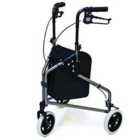 Lumex 3-Wheel Cruiser, Lightweight & Compact Folding Walker, Pewter Metallic, 609201P