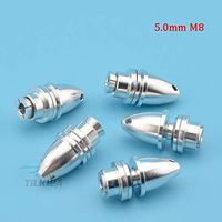 Jammas 5 pcs/lot 2mm/2.3mm/3mm/3.17mm/4mm/5mm/6mm RC Aluminum Bullet Propeller Adapter Holder for Brushless Motor Prop Dropship Nut - (Color: 5.0mm M8)