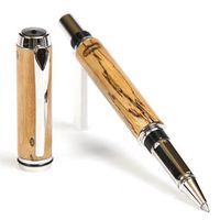 Baron Rollerball Pen - Rhodium - Tamarind Spalted