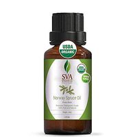 SVA Organics Norway Spruce Essential Oil Organic 10 ml 100% Pure Natural USDA Certified Premium Therapeutic Grade Oil for Skin Care, Hair Care, Aromatherapy, Body Massage