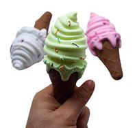 Unbreakable Ice Cream Silicone Straw with Glass Bowl (Yellow)