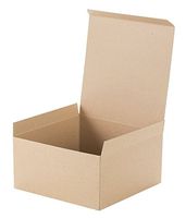 Premier Retail Packaging 10 Count Kraft Pinstripe Gift Box, 8 x 8 x 3