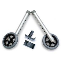 Deluxe Universal Walker Wheel Kit: 5 Inch Sport Wheels and Free Flexfit Ski Glides ($8 Value)