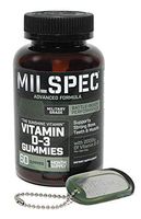 MilSpec Men's/Advanced Vitamin D-3 Gummies, Supports Strong Bone, Teeth and Muscle, Plus Heart and Immune Health, One Month Supply, 60 Tablets