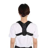 Zerone Back Posture Corrector, Back Support Belt Regular Size for Women and Men, Shoulder Back Strap with Adjustable Straps to Fix Slouching and Hunching Back(Black)