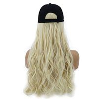 Elevin(TM) Long curlsWig Cap Long Hair Baseball Cap Ball Caps Casual Hat with Wig (Gold)