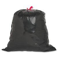 Genuine Joe GJO01230 Expandable Drawstring Trash Can Liner, 30 Gallon Capacity, 32" Width x 30" Height x 1.05 mil Thickness, Black (Box of 42)