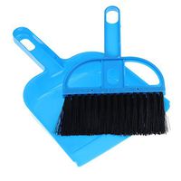 Mini Desktop Sweep Brush Small Broom Dustpan Set Cleaning Tools - Blue