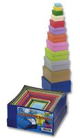 folia 3109 - Cardboard Gift Box, Coloured, 12 Pcs in Various Sizes and Colours
