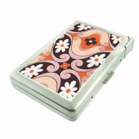 1960s Or 70s Mod Wallpaper 8 Double-Sided Cigarette Case with lighter, ID Holder, and Wallet D-043
