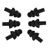 Yunchuang 6PAIRS Soft Silicone Earplus Swimmers Flexible Ear Plugs for Swimming Sleeping with Earplug Case (Black)