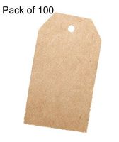 100pcs Qingsun 4 * 7cm Square Blank Wedding Kraft Paper Board DIY Clothing Label Price Tag Word Cards Favor Gift Tags(coffee)