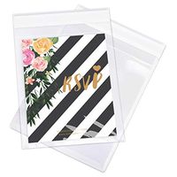 Spartan Industrial || 200 Count - 5” X 7” Self Seal Clear Cello Cellophane Resealable Poly Bags for Jewelry, Cards, Envelopes & Treats (More Sizes Available) - Reinforced