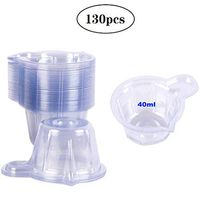 130 Pack 40ml Urine Cups Plastic Disposable Easy to Collect Urine Specimen Cups for Pregnancy Test/Ovulation Test/pH Test