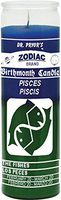Indio Products Pisces Blue/Green Candle - Zodiac Silkscreen 2 Colors 7 Day