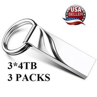 ARB Market 2TB Keychain USB Flash Drives Waterproof Pen Drive Flash Memory USB Stick U Disk Storage, Durable Data Storage, Fast Speed In Write/Read Transfer Fits For Pc, Notebook, Mac (Silver)