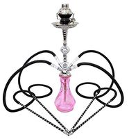 New 4 hose 22" Pink Hookah shisha nargila lounge narguile nargile glass Vase set
