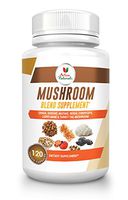 Mushroom Supplement with Turkey Tail, Reishi, Lion Mane, Maitake, Cordyceps, Chaga & Shiitake Mushrooms, 120 Veggie Capsules