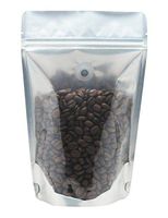 BAP 8 oz Clear/Black Stand Up Pouch with Valve (50 pcs)