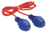 C-Ear Plug Crd Reusable 4-Flng Blu 100
