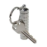 GMS Brand Heavy Duty Stainless Steel Keychain Pill Fob Travel Containers for Medication and Vitamins (Skinny)