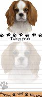 "King Charles Cavalier Magnetic List Pads" Uniquely Shaped Sticky Notepad Measures 8.5 by 3.5 Inches