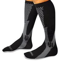 Compression Socks for Women 15-20 mmhg Knee High Black By Groove Socks