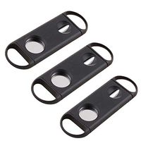 Prestige Import Group Plastic Guillotine & V-Cut Combo Cigar Cutters - 3 Pack - up to 54/50 Ring Gauge