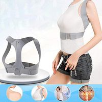 Ugthe Adjustable Back Shoulder Therapy Belt Magnetic Posture Corrector Brace Support - S