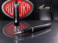 Aurora Nikargenta 88 Black Rollerball Pen - AU-870C