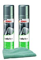 Sonax Leather Foam Cleaner & Conditioner (13.02 oz) Bundle with Microfiber Cloth (3 Items)