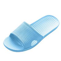 Emimarol Women's Shower Sandal Pool Slides Open Toe House Slippers Lightweight Bath Slippers Sky Blue