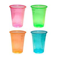 Party Essentials Soft Plastic 16-Ounce Party Cups/Pint Glasses, 80-Count, Assorted Neon