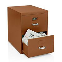 Miniature File Cabinet for Business Cards with Built-in Digital Clock PI-9617