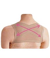 Starmace New Women’s Upper Shoulder Posture Alignment Corrector Back Straightener Adjustable Strap (L/XL, Beige)