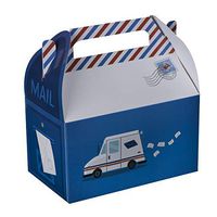 Hammont Paper Treat Boxes -Party Favors Treat Container Cookie Boxes Cute Designs Perfect for Parties and Celebrations 6.25" x 3.75" x 3.5" (10 Pack) (Post Office Mail)