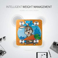 Cartoon Cute Rabbit Digital Scales Body Scale Digital Weight Digital Scale Bathroom Tracks 8 Key Compositions Analyzer Sync with Fitness Apps 400 Lbs