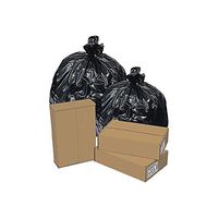 Brighton Professional High Density Super Heavy Strength Trash Bags, Black, 45 Gallon, 150 Bags/Box