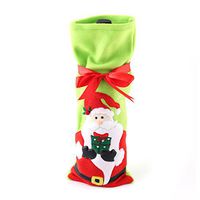 IDS Home Christmas Decorations Wine Bottle Bags Santa Claus Festive Bags