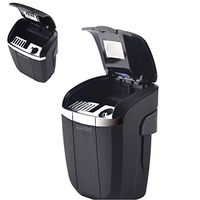 NACHEN Car Ashtray Portable Auto LED Light Cigarette Holder Smoke Office Home Travel Accessory,Black,78X45x85mm