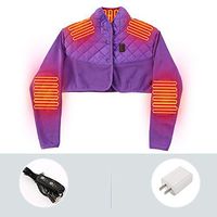 LTLGHY Electric Heated Vest, Washable Heated Vest, USB Rechargeable Heating Body Warmer Gilet Coat Jacket with 3 Temperature for Outdoor Skiing, Hiking, Fishing, Motorcycle, Camping,Purple,XXXXL